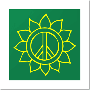 Peace Flower Posters and Art